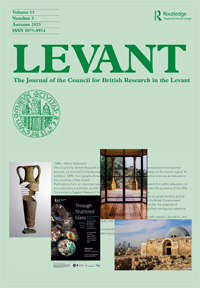Cover image for Levant, Volume 55, Issue 3, 2023