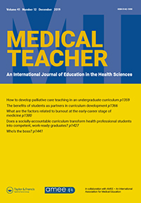 Cover image for Medical Teacher, Volume 41, Issue 12, 2019