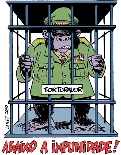 Figure 1. Abaixo a Impunidade! [Against Impunity!], cartoon by Carlos Latuff. Accessed October 15, 2014. http://www.deviantarrt.com/art/Abaixo-a-Impunidade-150251507. Creative Commons Attribution-No Derivative Works 3.0 License.