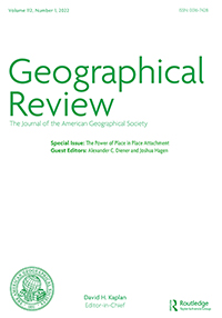 Cover image for Geographical Review, Volume 112, Issue 1, 2022