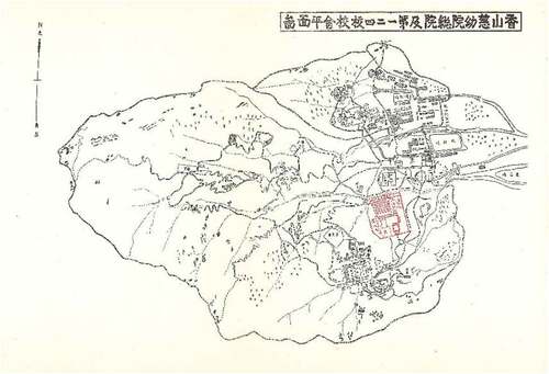 Figure 4. Plan of the Fragrant Hill Protectory. Copyright © 1993 by the Beijing Lixin School. History of Beijing Fragrant Hill Protectory. The location marked in red by the author is the site of the Girls’ School.