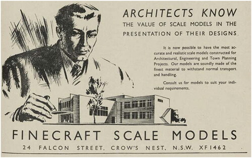 Figure 8. Finecraft Scale Models first appeared in the Sydney telephone directory in 1947. This advert is taken from the Sydney telephone directory, 1949.