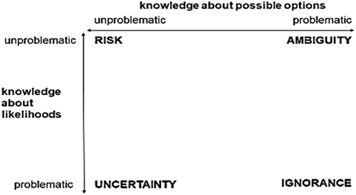 Figure 1. Four dimensions of incertitude (after Stirling, Citation1999).
