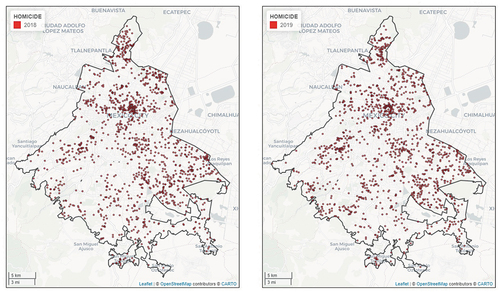 Figure 3. Homicides in Mexico city.