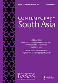 Cover image for Contemporary South Asia, Volume 27, Issue 4, 2019
