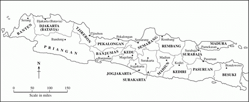 Figure 1  Map of the residencies of Java in 1920 Source: Widjojo Citation1970, p. 66.