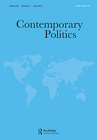 Cover image for Contemporary Politics, Volume 22, Issue 2, 2016
