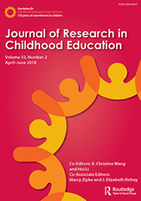 Cover image for Journal of Research in Childhood Education, Volume 32, Issue 2, 2018