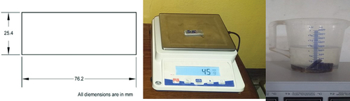 Figure 8. Immersing and weighting samples set up for moisture absorption test.
