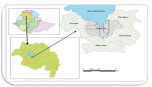 Figure 3. Map of Bahir Dar City Administration and peri-urban areas