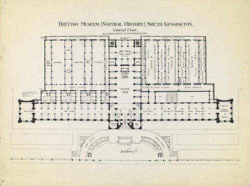 Figure 3. Floor plan of the British Museum (Natural History), 1872. ©The Trustees of the Natural History Museum, London.