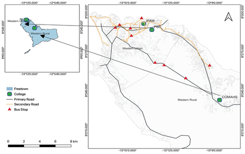 Figure 2. Study area and sampling locations.