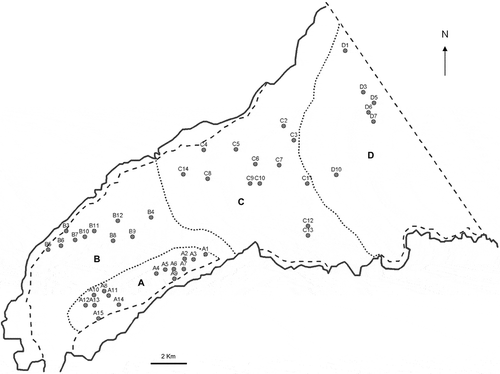 Fig. 1. Map of Belfast Lough (54°37′9′′N/54°45′50′′N-5°35′0′′W/5°53′40′′W) showing the sites where samples of surface sediments were collected in November 2002 and April 2003.