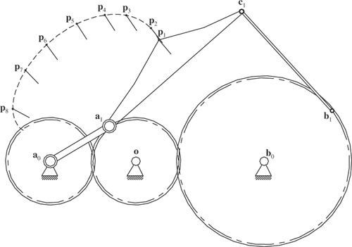 Figure 6. Synthesized geared five-bar path generator.