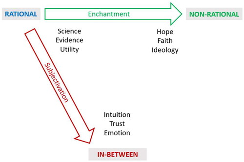 Figure 7. Enchantment and subjectivation of science.