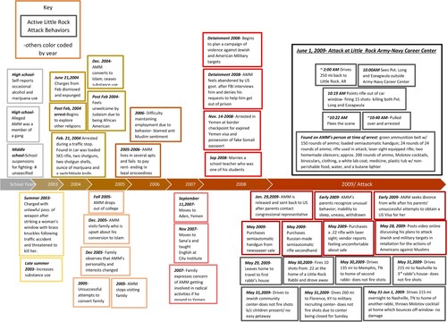 Figure 1. Visual timeline of AMM’s concerning behaviors.