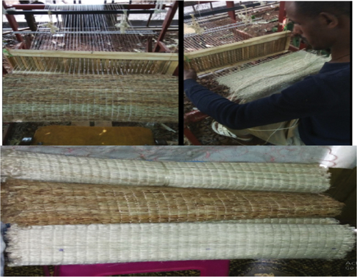Figure 5. Weaved fabricated mat from Kusha and Nacha fibers.