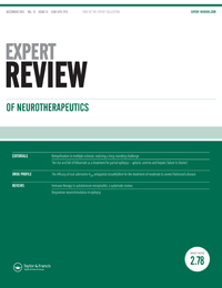 Cover image for Expert Review of Neurotherapeutics, Volume 15, Issue 12, 2015