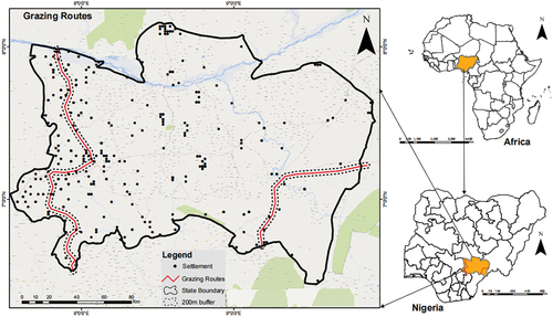 Figure 1. Geographic location of the case study in Benue State, Nigeria.