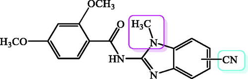 Figure 2. The most active potential antioxidant 34 chosen for further structure optimisation.