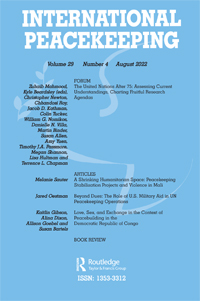 Cover image for International Peacekeeping, Volume 29, Issue 4, 2022