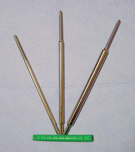 Figure 2. 6–, 8– and 10-mm pins.