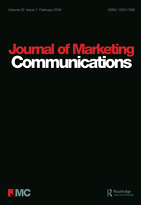 Cover image for Journal of Marketing Communications, Volume 22, Issue 1, 2016