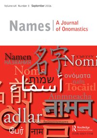 Cover image for Names, Volume 64, Issue 3, 2016