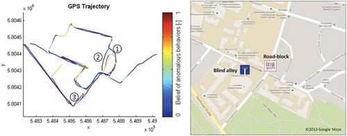 Figure 9. Example of collective behavior to detect a blocked road.