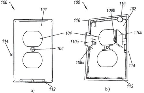 Figure 15. Design of active cover plate US 8912442.