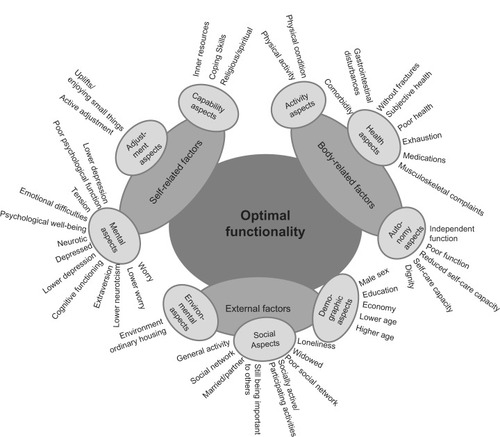 Figure 3 The structure of the concept of optimal functionality at old age.