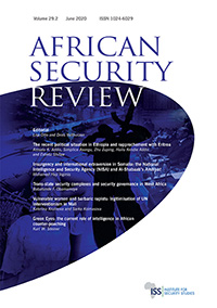 Cover image for African Security Review, Volume 29, Issue 2, 2020