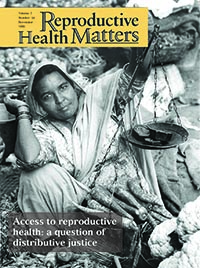 Cover image for Sexual and Reproductive Health Matters, Volume 7, Issue 14, 1999