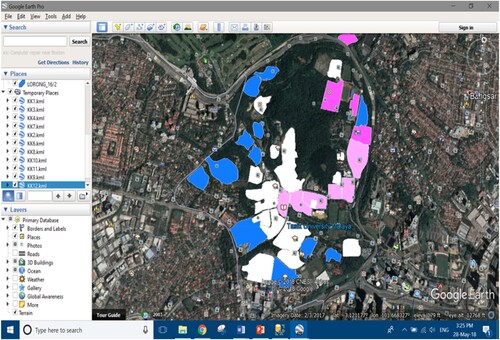 Figure 2. Polygon files (KML files) are drawn using Google Earth Pro.