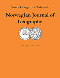Cover image for Norsk Geografisk Tidsskrift - Norwegian Journal of Geography, Volume 71, Issue 2, 2017