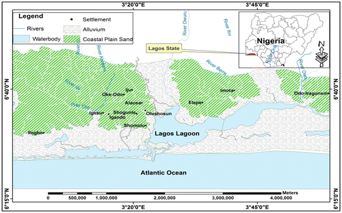 Figure 3. The coastal plain sand of Lagos State.
