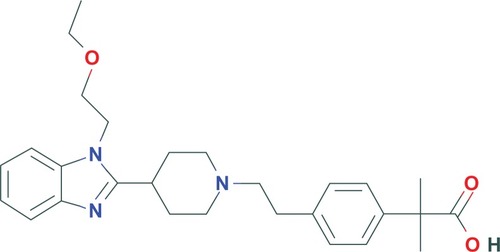 Figure 1 Chemical structure of bilastine.
