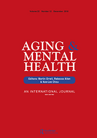 Cover image for Aging & Mental Health, Volume 22, Issue 12, 2018