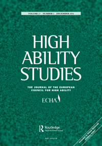 Cover image for High Ability Studies, Volume 27, Issue 2, 2016