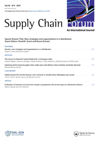 Cover image for Supply Chain Forum: An International Journal, Volume 18, Issue 4, 2017