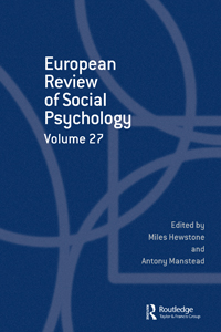 Cover image for European Review of Social Psychology, Volume 27, Issue 1, 2016