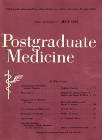 Cover image for Postgraduate Medicine, Volume 30, Issue 1, 1961