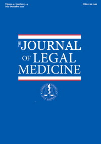 Cover image for Journal of Legal Medicine, Volume 41, Issue 3-4, 2021
