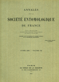 Cover image for Annales de la Société entomologique de France (N.S.), Volume 125, Issue 1, 1956