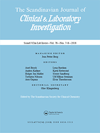 Cover image for Scandinavian Journal of Clinical and Laboratory Investigation, Volume 78, Issue 7-8, 2018