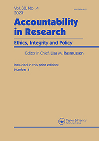 Cover image for Accountability in Research, Volume 30, Issue 4, 2023