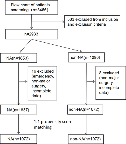 Figure 1 Flowchart of patients screening.