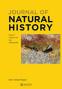 Cover image for Journal of Natural History, Volume 54, Issue 31-32, 2020