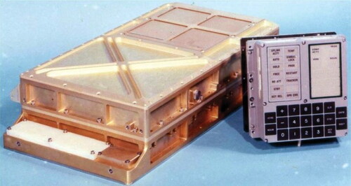 FIGURE 6 The input module (right) is displayed with the main casing of the AGC (left), an instrumental technology used during the Apollo missions. The image was originally uploaded by Grabert to German Wikipedia on 26 July 2005 and is in the public domain as it was created by NASA.