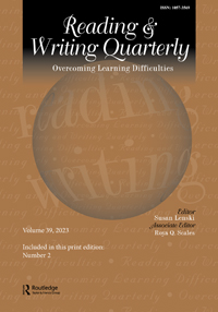 Cover image for Reading & Writing Quarterly, Volume 39, Issue 2, 2023